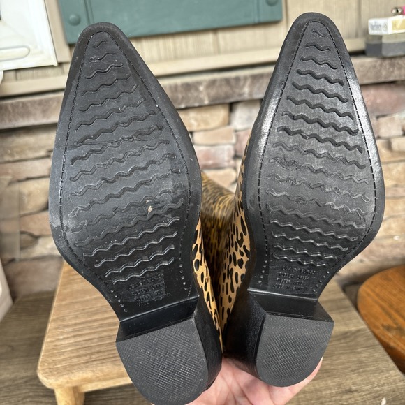 Corkys Women's Western Cowboy Rain Boots Size 5 Leopard Print - Picture 10 of 12